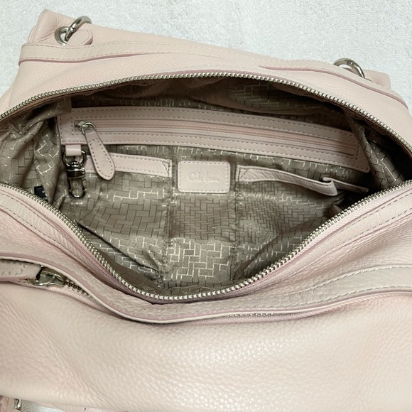 Cole Haan Genuine Leather Handbag Shoulder Bag - Peach/Light Orange - Picture 7 of 12